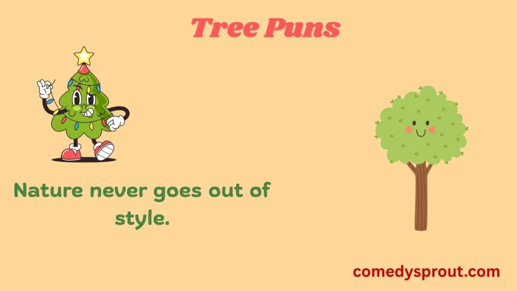 Clever Tree Puns for Social Media Captions